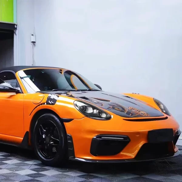 New Carbon Fiber Intake Grille for Porsche 718 GT4 RS 718 982 Cayman Boxster GT4 RS Front Bumper Fender Air Vent Condition New - Image 4