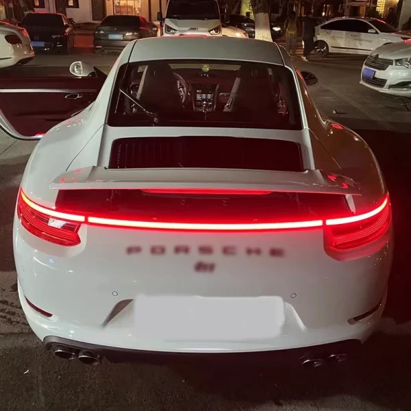 2016-2019 Porsche 911 Tail Light Upgrade Continuous Taillights with Turn Signal Penetrating Lights Rear Bumper Position - Image 5