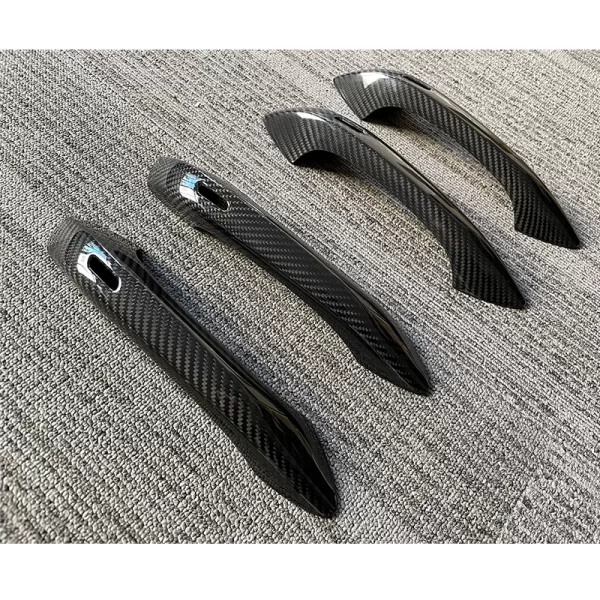 New Upgrade Carbon Fiber Door Handle Cover for Porsche Macan Cayenne Exterior Handle - Image 2