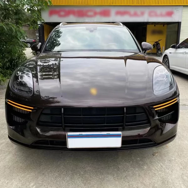 2014-2021 Porsche Macan Turbo SD Bodykit Car Conversion Upgrade with New Front & Rear Bumper and Grille Fog Light Cut-Outs - Image 2