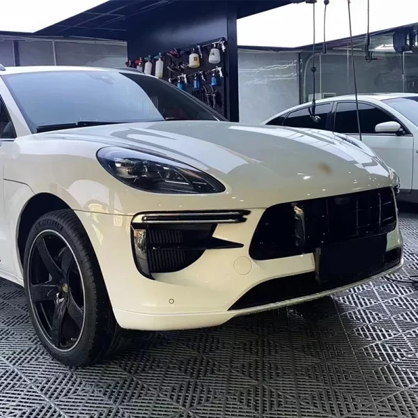 2014-2021 Porsche Macan Turbo SD Bodykit Car Conversion Upgrade with New Front & Rear Bumper and Grille Fog Light Cut-Outs - Image 5