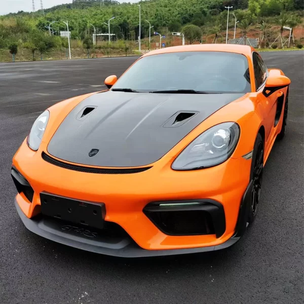 Porsche 718 GT4 RS Style Front Body Kits Spoiler Car Grille 2017-2023 Porsche 718 982 Cayman Boxster PP Fog Light Upgrade - Image 2