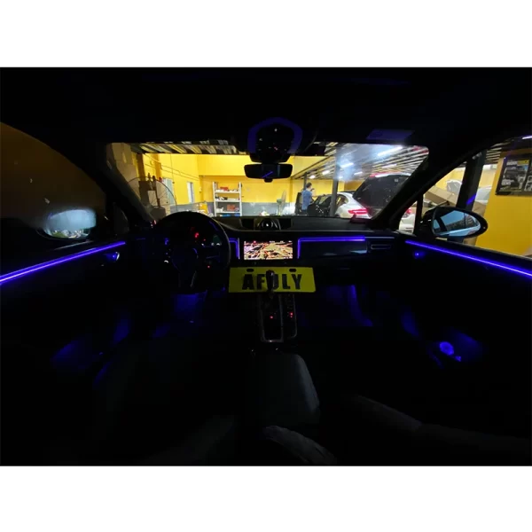 2014-2023 Porsche Macan Carbon Fiber Door Panel with Ambient Lighting New 12V Interior Door Lighting Retrofit Use - Image 6