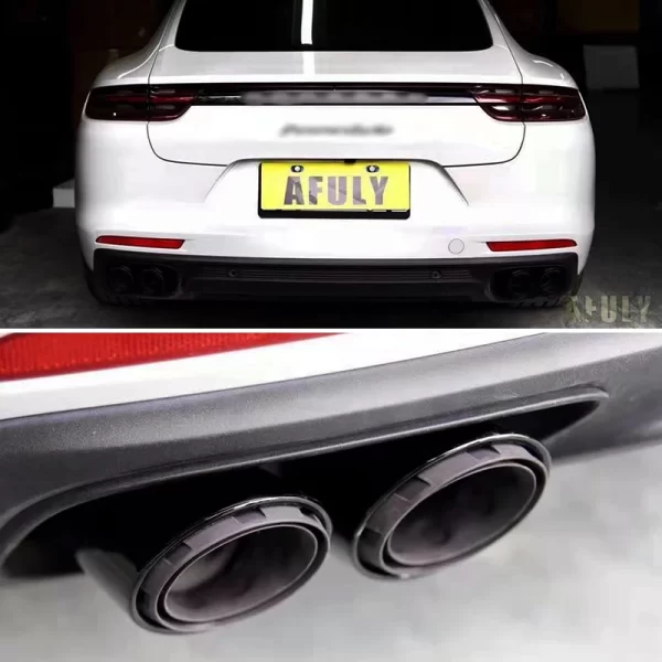 Modified Four Outlet Tailpipes for Porsche 17-23 Panamera 4S Optional Exhaust Pipe Upgrade Sport Exhaust Tailpipes - Image 4