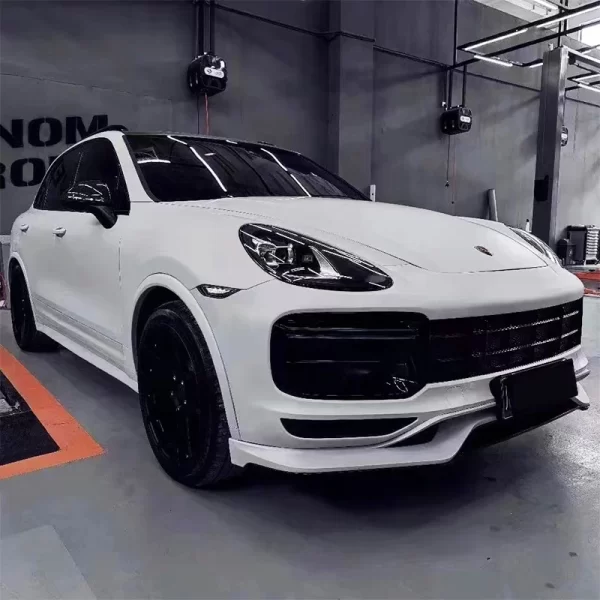 2011-2014 Porsche Cayenne 958.1 Car Conversion Upgrade Bodykit New 9YA Turbo Front Bumper with Fog Light Cut-Outs - Image 3