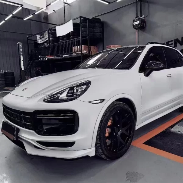 2011-2014 Porsche Cayenne 958.1 Car Conversion Upgrade Bodykit New 9YA Turbo Front Bumper with Fog Light Cut-Outs - Image 4