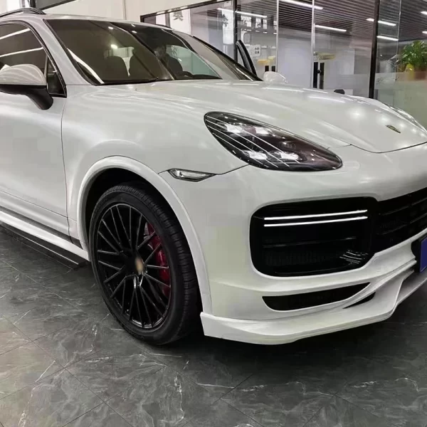 2011-2014 Porsche Cayenne 958.1 Car Conversion Upgrade Bodykit New 9YA Turbo Front Bumper with Fog Light Cut-Outs - Image 5