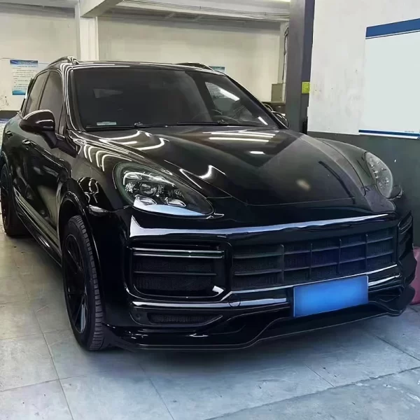 2011-2014 Porsche Cayenne 958.1 Car Conversion Upgrade Bodykit New 9YA Turbo Front Bumper with Fog Light Cut-Outs - Image 6