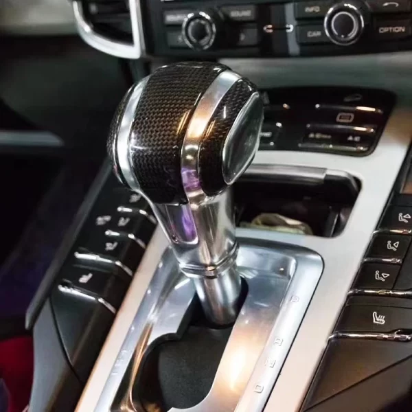 High-End 958 Carbon Fibre Gear Shift Knob Upgrade Gear Lever for Porsche Cayenne 2011-2017 - Image 5