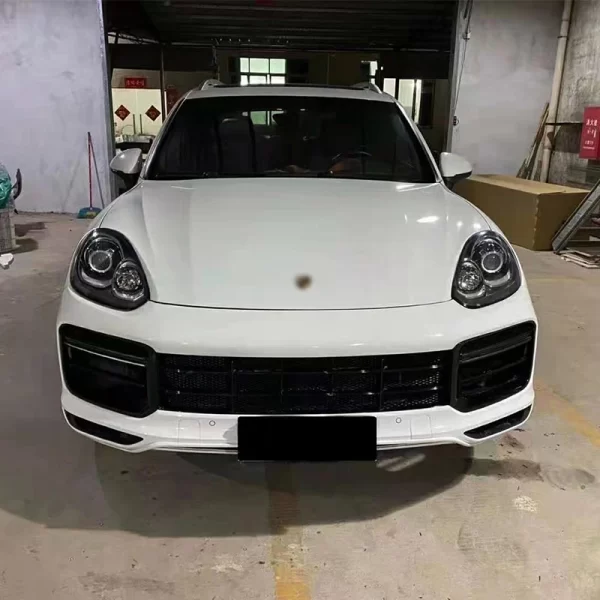 2015-2017 Porsche Cayenne 958.2 Car Conversion Upgrade Bodykit New 9Y0 Turbo Front Bumper with Fog Light Cut-Outs - Image 3
