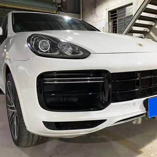 2015-2017 Porsche Cayenne 958.2 Car Conversion Upgrade Bodykit New 9Y0 Turbo Front Bumper with Fog Light Cut-Outs - Image 4