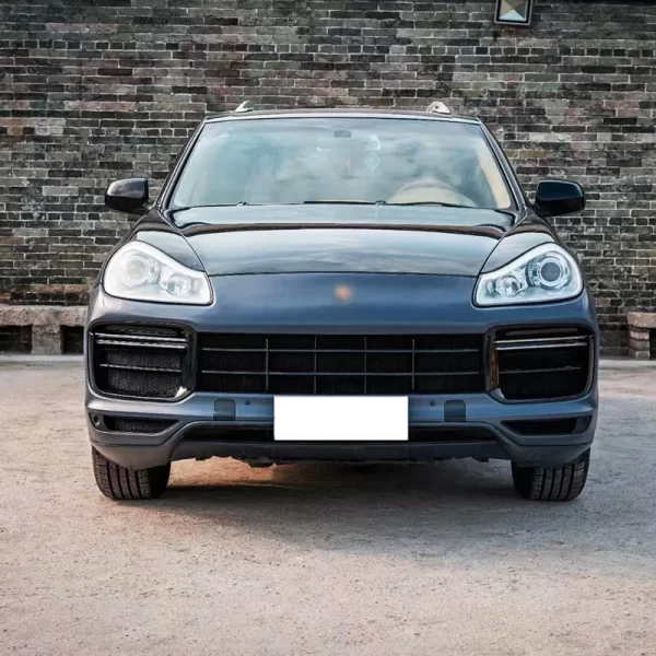 Porsche Cayenne 2008-2010 Car Conversion Upgrade Bodykit with New 9Y0 Turbo Front Bumper Grille Featuring Fog Light Cut-Outs - Image 3