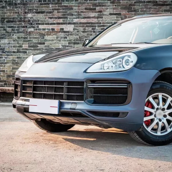 Porsche Cayenne 2008-2010 Car Conversion Upgrade Bodykit with New 9Y0 Turbo Front Bumper Grille Featuring Fog Light Cut-Outs - Image 5