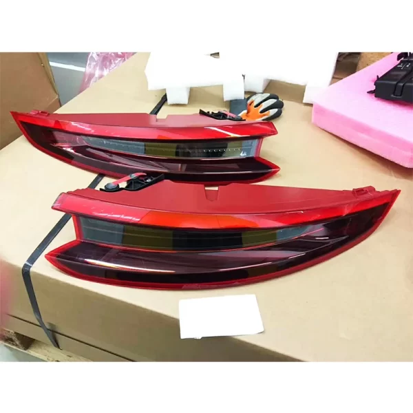 2017-2019 Porsche 911 LED Tail Light Brake Turn Signal Reverse Lamp Smoked Black Modification for 991.2 - Image 4