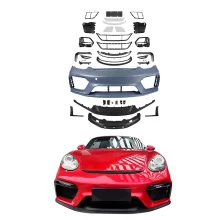 Suitable for Porsche 2006-2012 Boxster Cayman 987 Upgraded GT4 Front Bumper Body Kit PP Material Car Grille