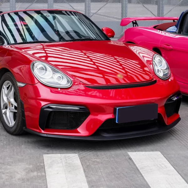 Suitable for Porsche 2006-2012 Boxster Cayman 987 Upgraded GT4 Front Bumper Body Kit PP Material Car Grille - Image 3