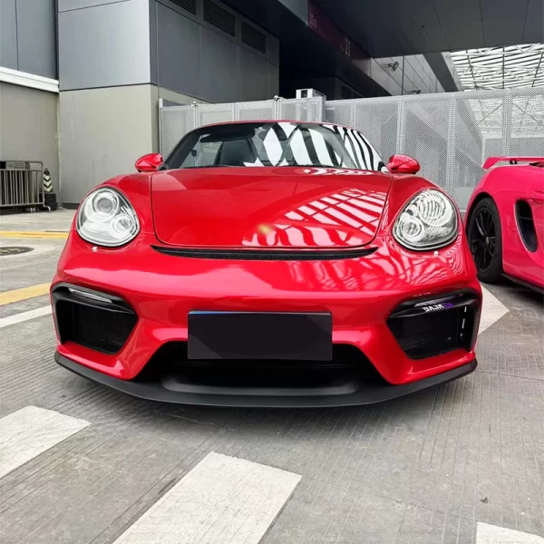 Suitable for Porsche 2006-2012 Boxster Cayman 987 Upgraded GT4 Front Bumper Body Kit PP Material Car Grille - Image 4