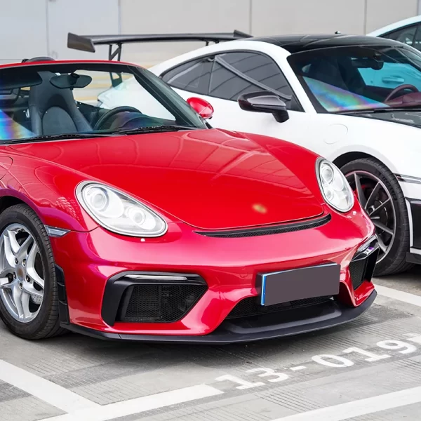 Suitable for Porsche 2006-2012 Boxster Cayman 987 Upgraded GT4 Front Bumper Body Kit PP Material Car Grille - Image 6