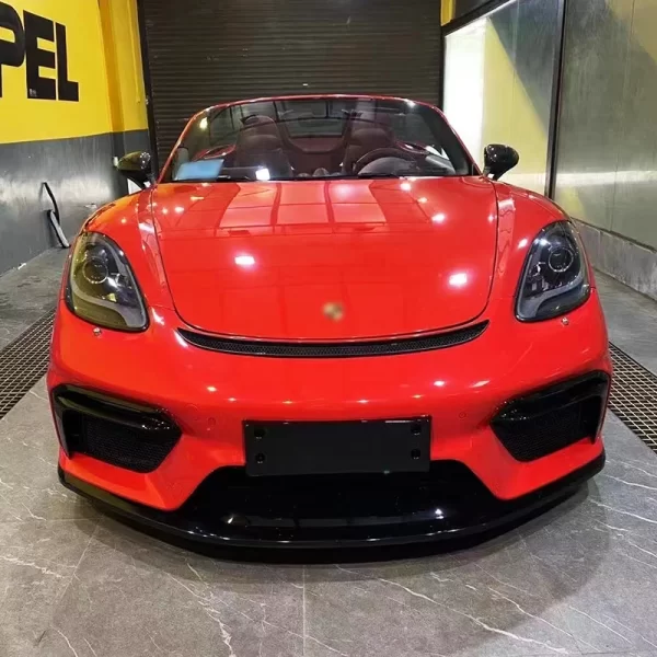 For Porsche 718 GT4 Style Front Bumper Body Kits  Spoiler PP Material for Porsche 2017-2023 718 982 Cayman Boxster Car Grille - Image 3