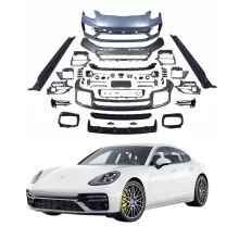 For Porsche Panamera 2017-2023 971 to TurboS Style Body Kit Front Bumper Rear Lip Tips Car Grille Front Bumper Modification