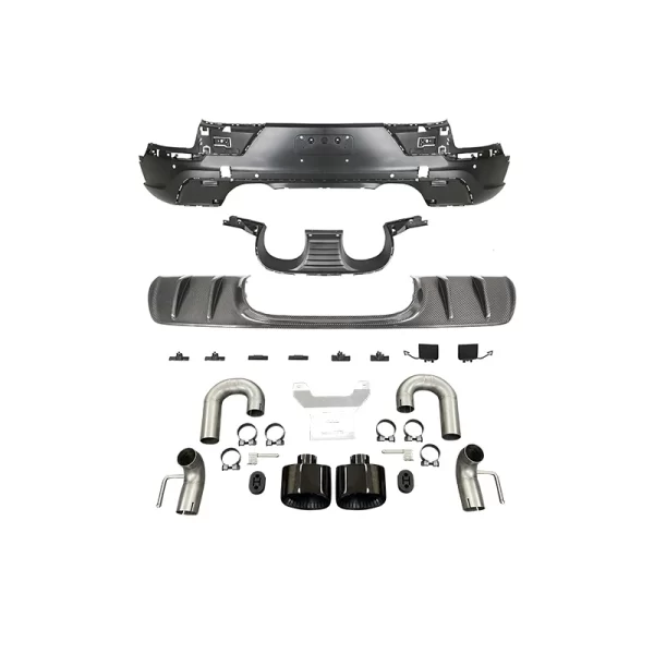 For Porsche 9YA Cayenne Coupe 2018-2024 Dry Carbon Carbon Fibre Replacement GT Rear Lip with Tailpipe Cayenne Turbo GT