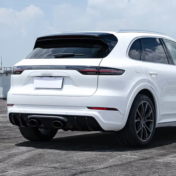 For Porsche 9YA Cayenne Coupe 2018-2024 Dry Carbon Carbon Fibre Replacement GT Rear Lip with Tailpipe Cayenne Turbo GT - Image 5