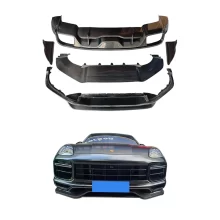For Porsche 2018-2023 Cayenne S Sport Design Upgrade Kit Carbon Fiber Front Lip & Rear Bumper Lip Turbo New Condition