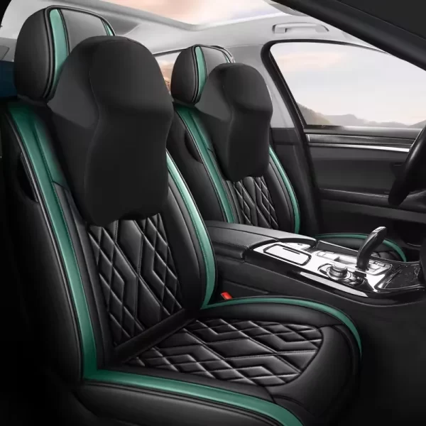 YLA Luxury Leather Car Seat Cover Full Set Four Season Universal Car Seat Protector for HONDA