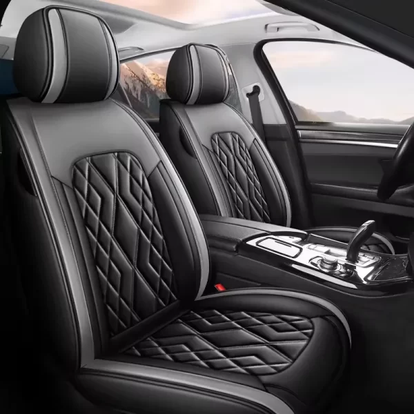 YLA Luxury Leather Car Seat Cover Full Set Four Season Universal Car Seat Protector for HONDA - Image 5