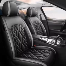 YLA Hot Selling Luxury Leather Car Seat Cushion Full Set Four Season Universal Car Seat Cover Set