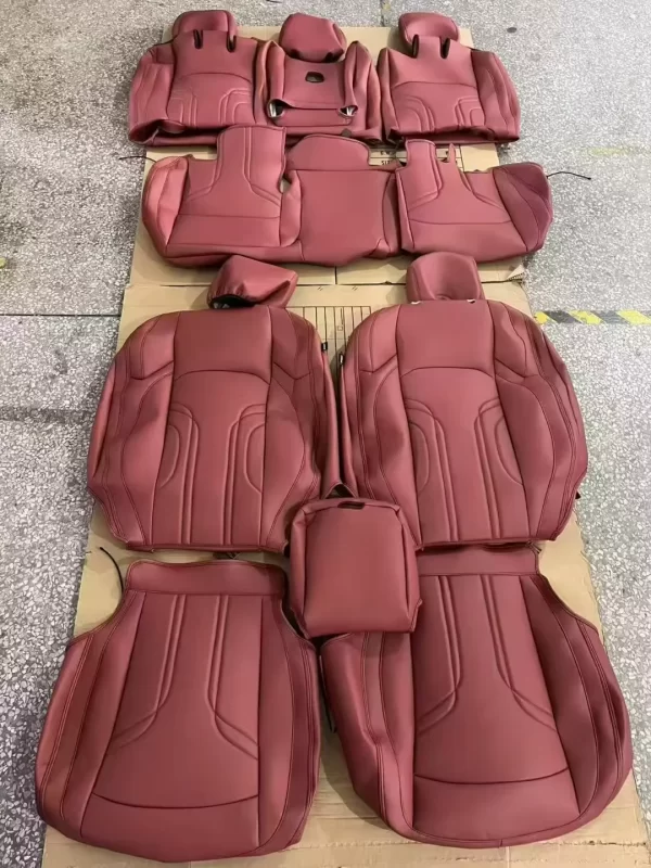 YLA Hot Selling Luxury Leather Car Seat Cushion Full Set Four Season Universal Car Seat Cover Set - Image 5