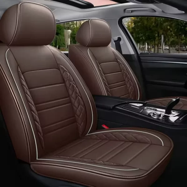 YLA Custom Fit Black Leather Car Seat Covers for Toyota Camry - Image 6