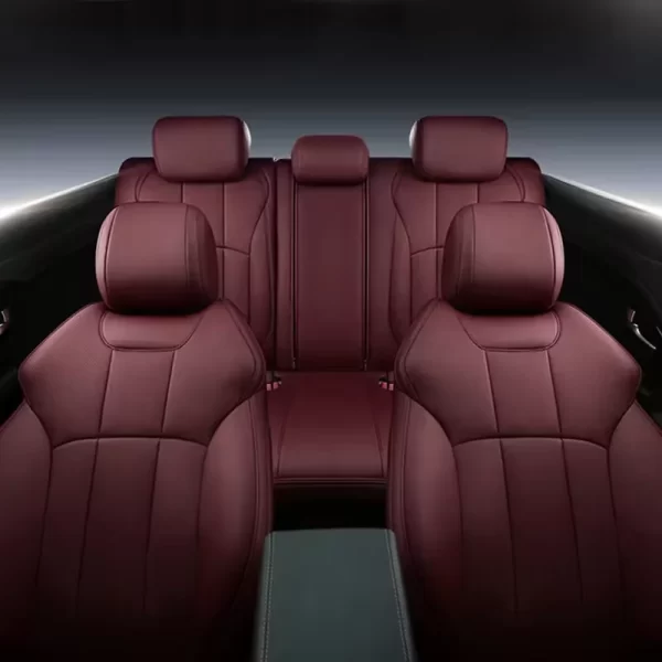 YLA Customized Full Set Breathable Leather Car Seat Covers Universal Fit for Toyota Car Seat Protector Cover - Image 3
