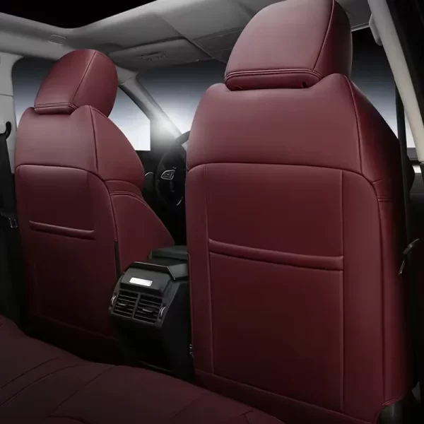 YLA Customized Full Set Breathable Leather Car Seat Covers Universal Fit for Toyota Car Seat Protector Cover - Image 4