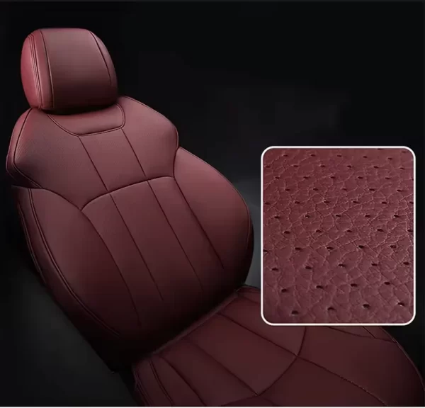 YLA Customized Full Set Breathable Leather Car Seat Covers Universal Fit for Toyota Car Seat Protector Cover - Image 5