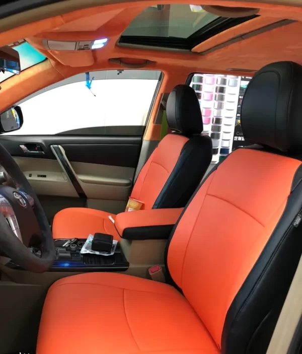 YLA Hot Selling Full Set Waterproof Non-Slip Durable Luxury Pillows Cushions Leather Car Seat Covers for Toyota Prado Highlander