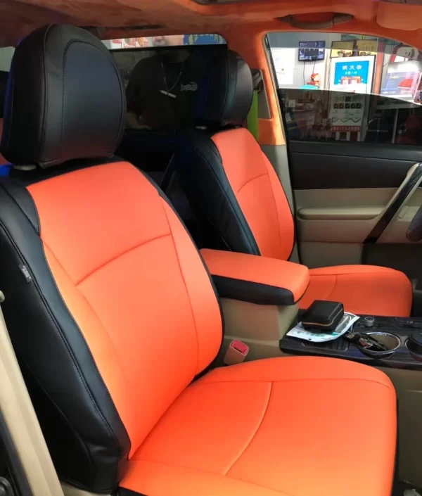 YLA Hot Selling Full Set Waterproof Non-Slip Durable Luxury Pillows Cushions Leather Car Seat Covers for Toyota Prado Highlander - Image 2