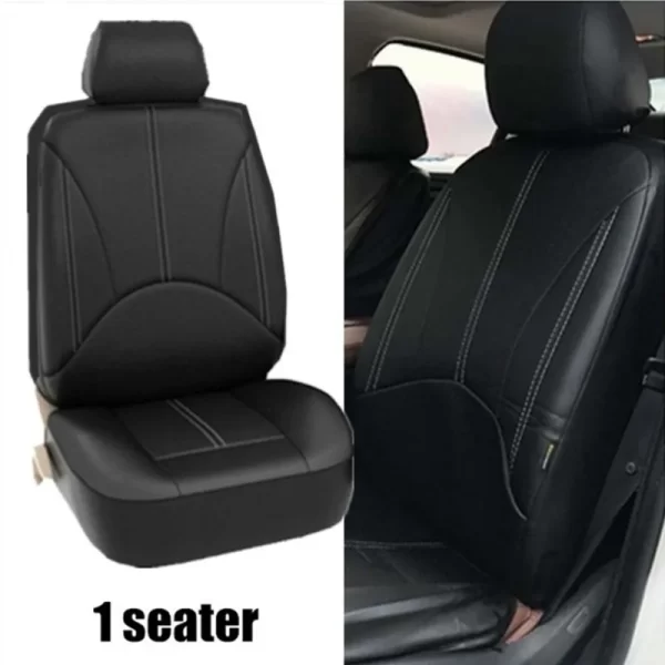Wholesale Luxury Custom PU Car Seat Cover Cushion Protective and Soft Fabric for Front and Rear Accessory for Passat Model - Image 4