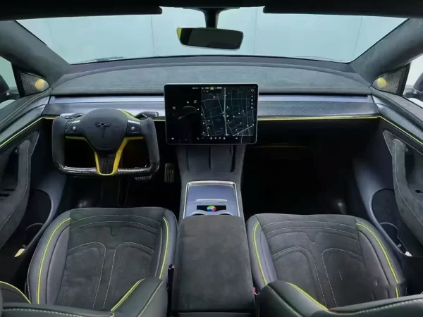 Factory High Quality Leather Alcantara Seat Cover for Tesla Model 3 Model Y Custom Size Well Fitting Car Seat Cover Full Set - Image 2