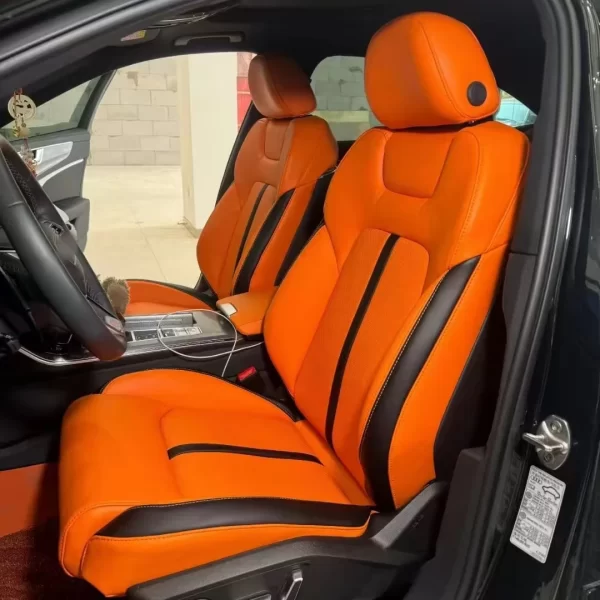 YLA OEM ODM Leather Car Seat Cushion Custom High Quality 5 Seats Full Set Car Seat Cover for Audi bmw benz