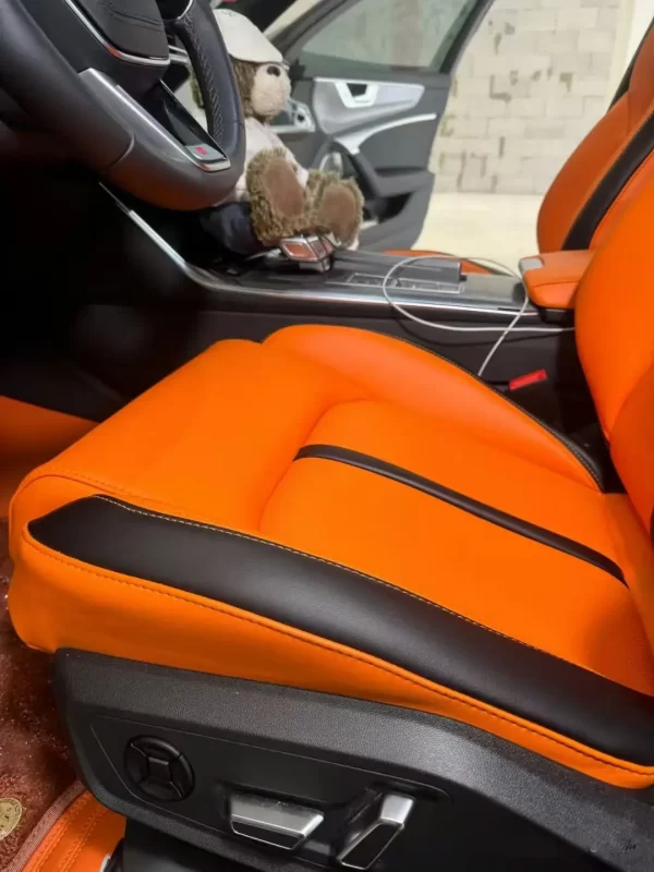 YLA OEM ODM Leather Car Seat Cushion Custom High Quality 5 Seats Full Set Car Seat Cover for Audi bmw benz - Image 4