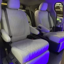YLA Car Interior Accessories Leather Car Seat Covers Anti-scratch Durable Full Set Car Seat Cover for Toyota Sienna Alpha
