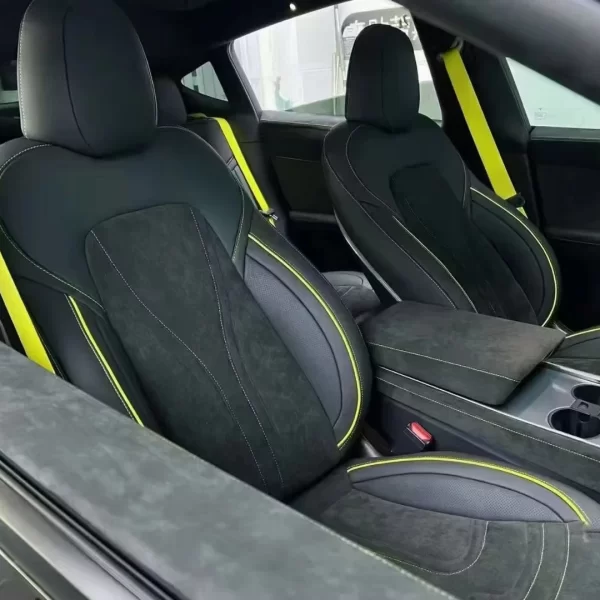 YLA Customized Waterproof and Wear-Resistant Car Seat Cover for Tesla Model S/X/Y/3 Full Set for Tesla Seat Cover Protect