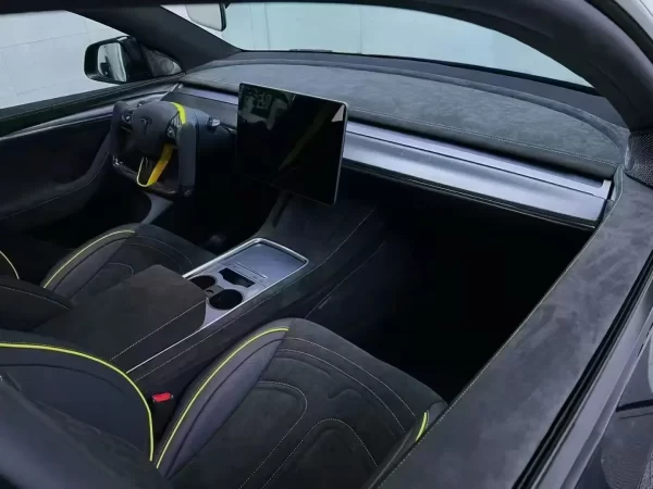 YLA Factory High Quality Leather Alcantara Seat Cover for Tesla Model 3 Model Y Custom Size Well Fitting Car Seat Cover Full Set - Image 3