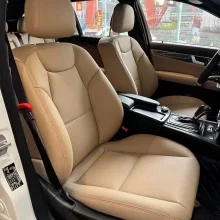 YLA Leather Car Seat Covers Custom Fit Full Set Diamond Design Car Seat Protectors Seat Cover for Benz C63 AMG