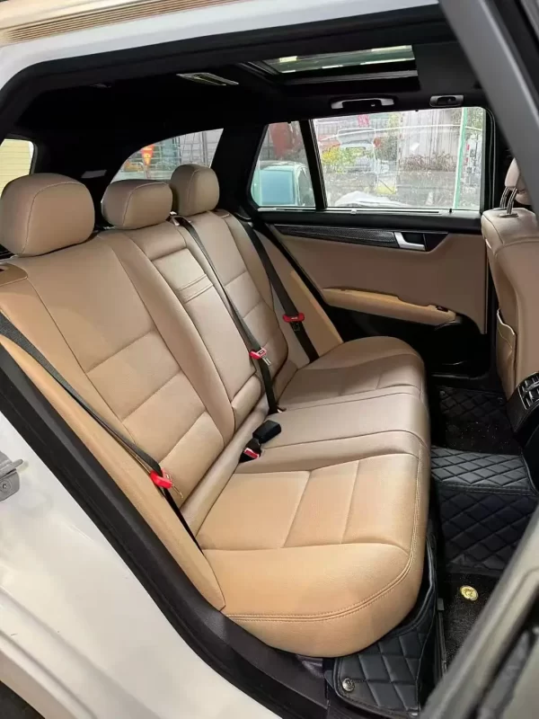 YLA Leather Car Seat Covers Custom Fit Full Set Diamond Design Car Seat Protectors Seat Cover for Benz C63 AMG - Image 3