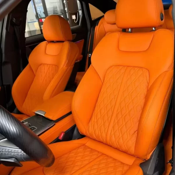 YLA Car Custom Fit Car Seat Covers for Audi All Series Leather Full Set Five Seats Protector Nappa Leather