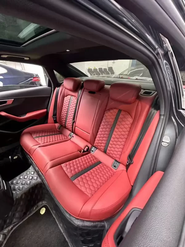 YLA Factory Customized Nappa Red Leather Four Seasons Full Set Car Seat Covers for Audi All Series - Image 4