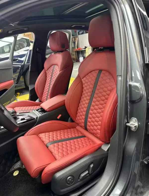 YLA Car Accessories Seat Covers Full Set High Quality Leather Specific Seat Cover for Audi A1 A2 A3 A4 A5 A6 A7 - Image 6