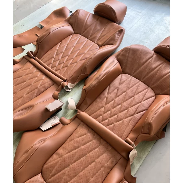 YLA Custom Fit Car Accessories Seat Covers Full Set Top Quality Leather Specific Seat Cover for Toyota Land Cruiser - Image 2